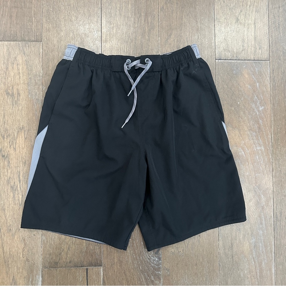 Nike Swim Trunks Men’s Size Large Black Grey Mesh Lined